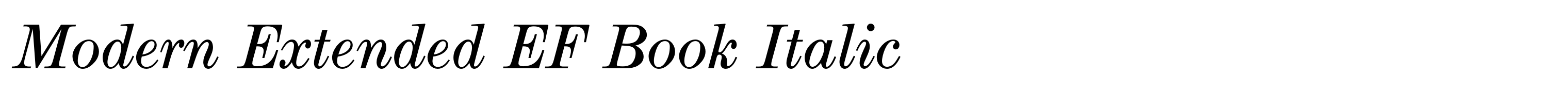 Modern Extended EF Book Italic